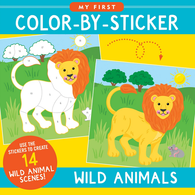 My First Color-by-Sticker Book -- Wild Animals - Elegant Mommy