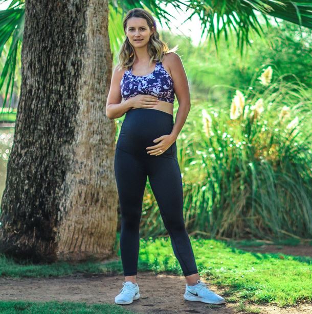 Senita Lux Maternity Black Athletic Pants - Elegant Mommy