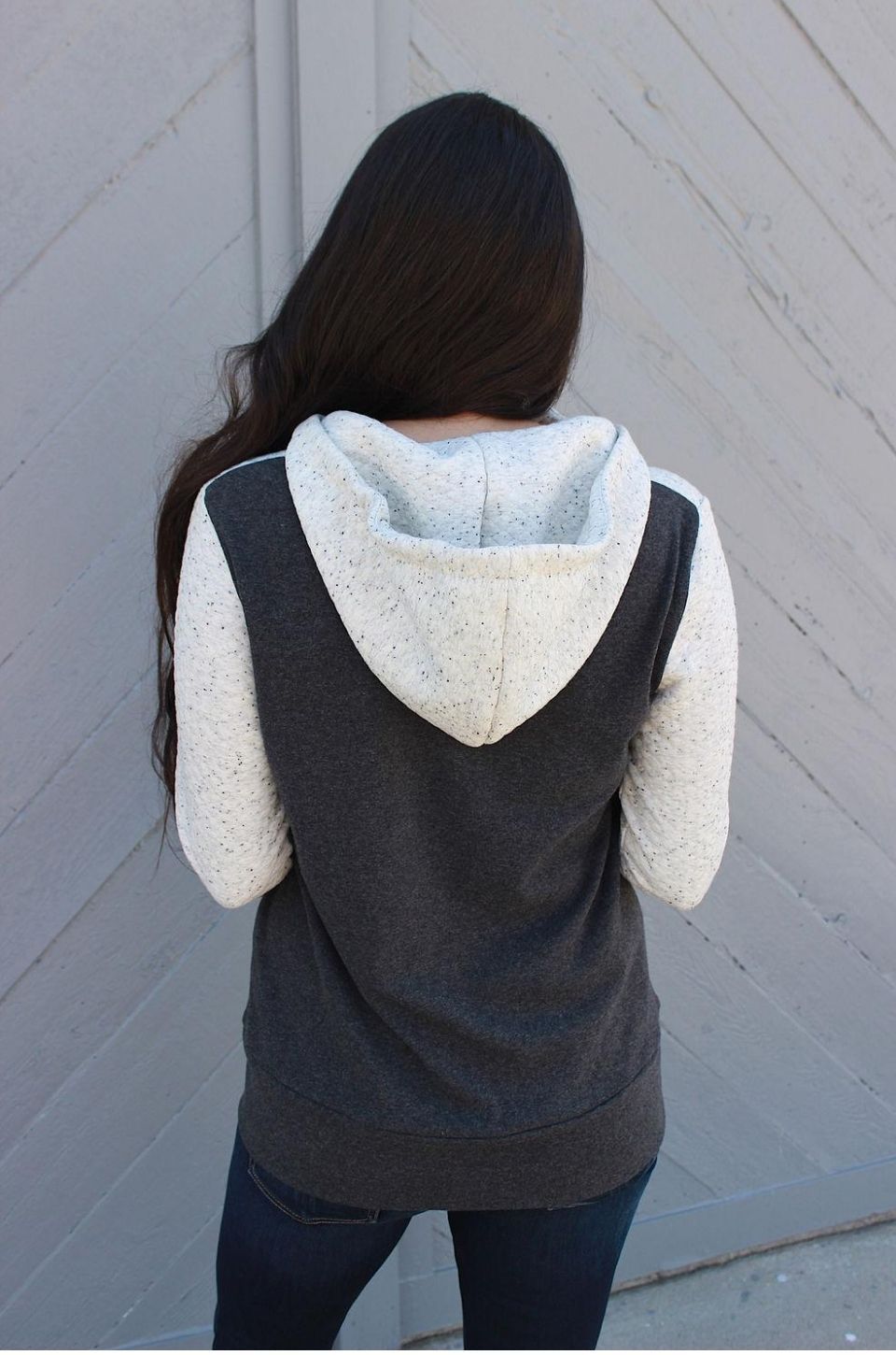 Nursing Hoodie- Oatmeal Waffle - Elegant Mommy