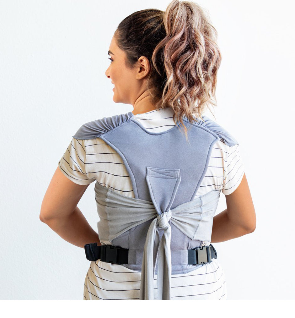 Moby Easy Wrap  - Smoked  Pearl - Elegant Mommy