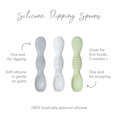 Silicone Dipping Spoons 3 Pack- Taffy - Elegant Mommy