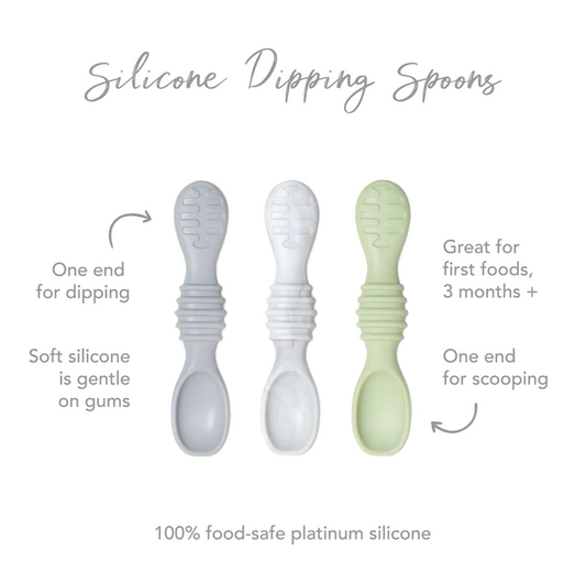 Silicone Dipping Spoons 3 Pack- Taffy - Elegant Mommy