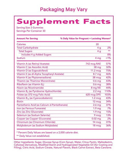 Pink Stork Total Prenatal Gummies - Elegant Mommy