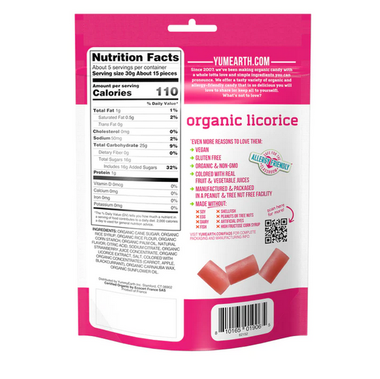 YumEarth Strawberry Licorice 5 oz. - Elegant Mommy