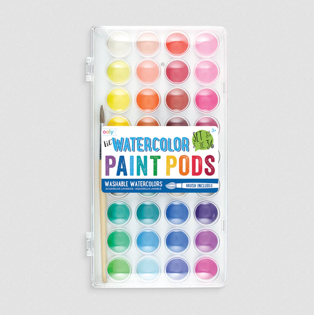 Lil' Paint Pods Watercolor Paint - 37 PC Set - Elegant Mommy
