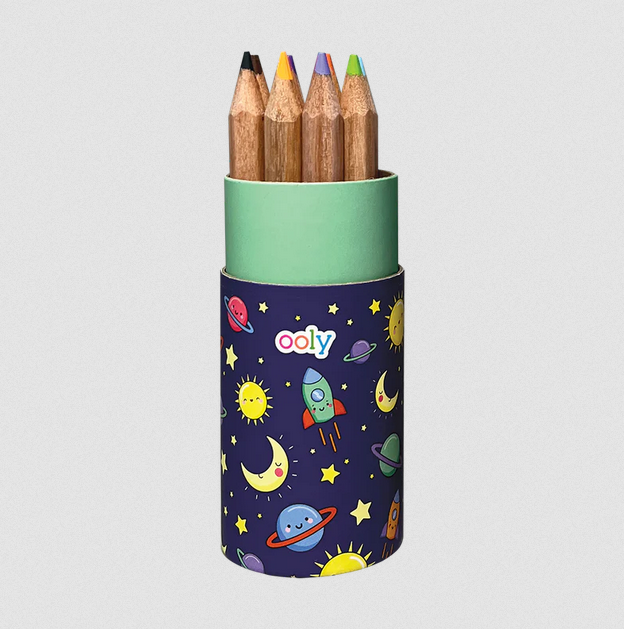 Draw 'n' Doodle Mini Colored Pencils + Sharpener - Space - Elegant Mommy