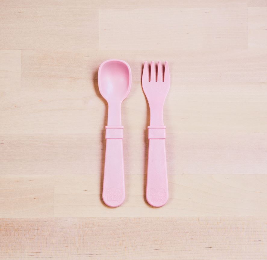 Replay, Toddler Utensil Fork and Spoon Set - Elegant Mommy