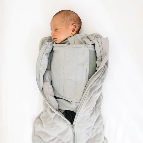 Dream Weighted Swaddle Moon Grey 0-6M - Elegant Mommy