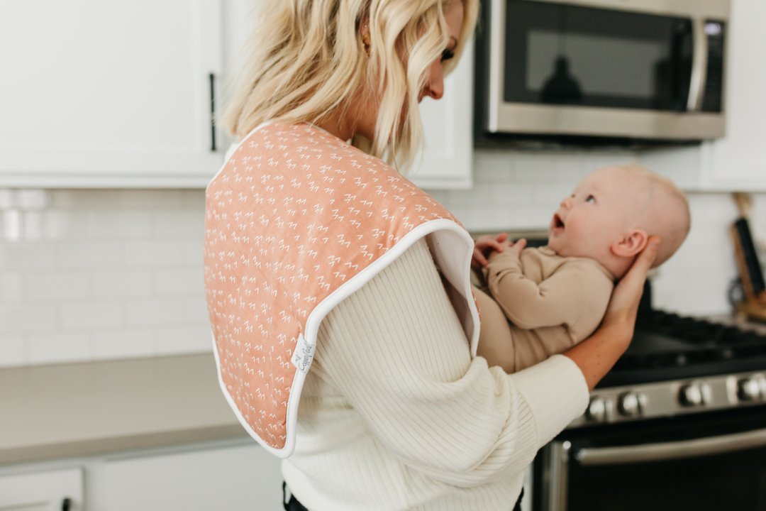 Copper Pearl Atwood Burp Cloth - Elegant Mommy