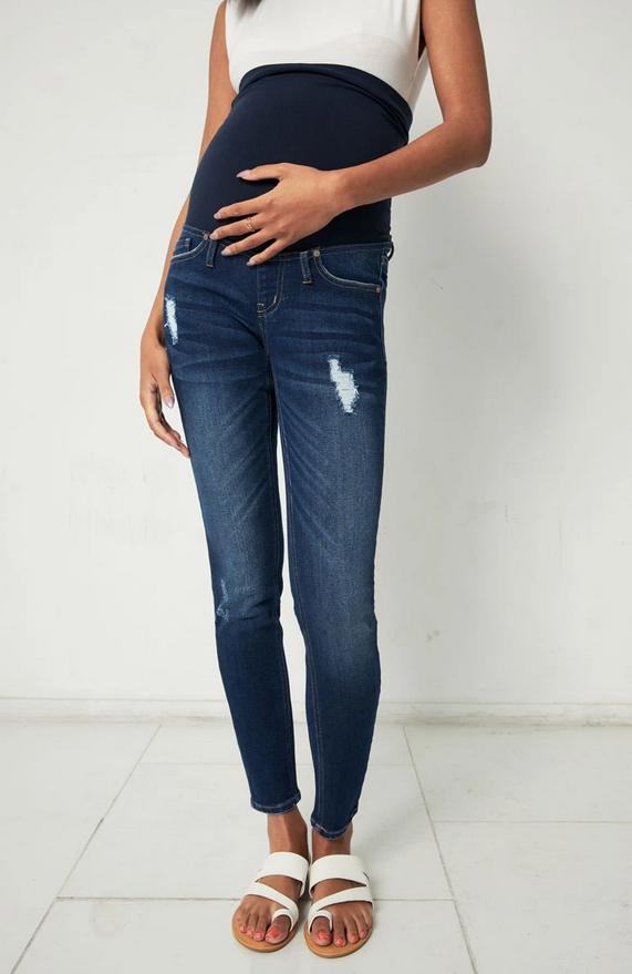 Kancan  Ashley Maternity Super Skinny Dark Jeans - Elegant Mommy
