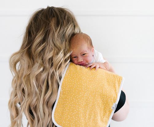 Copper Pearl Hope Burp Cloth - Elegant Mommy