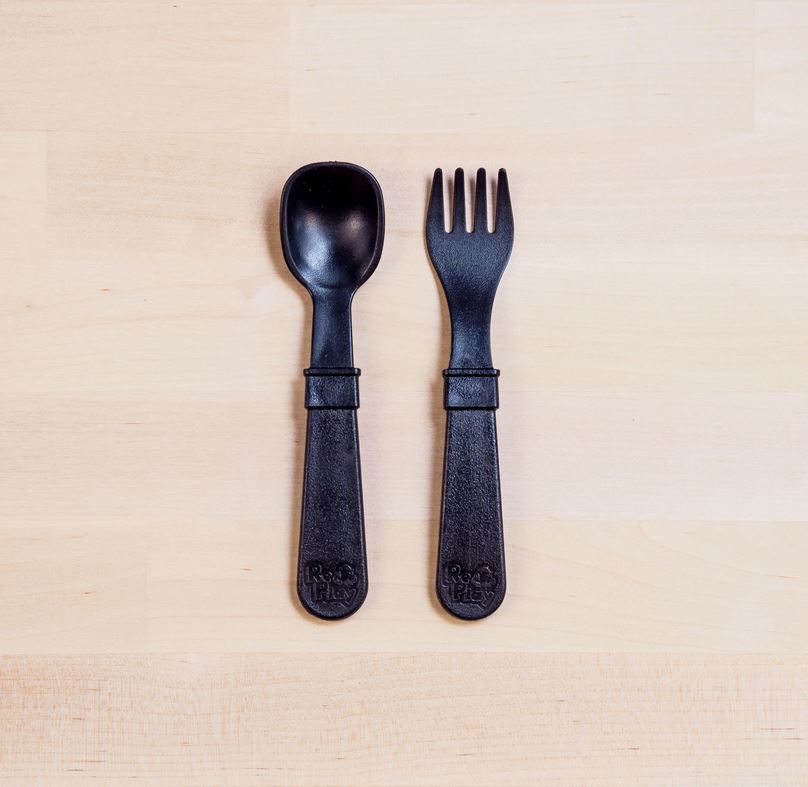 Replay, Toddler Utensil Fork and Spoon Set - Elegant Mommy