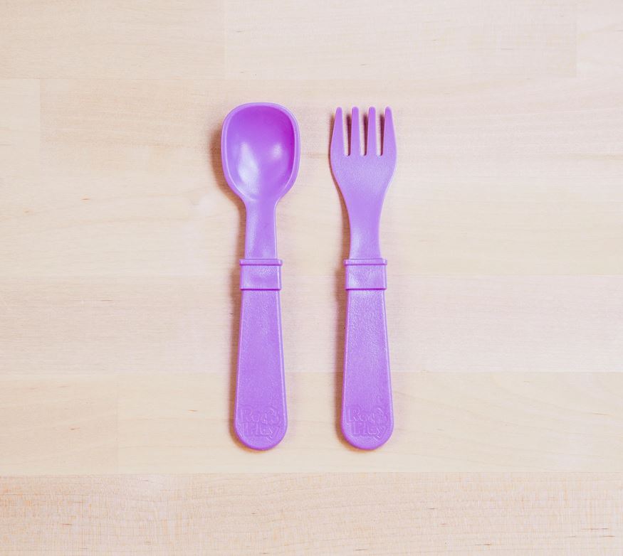 Replay, Toddler Utensil Fork and Spoon Set - Elegant Mommy