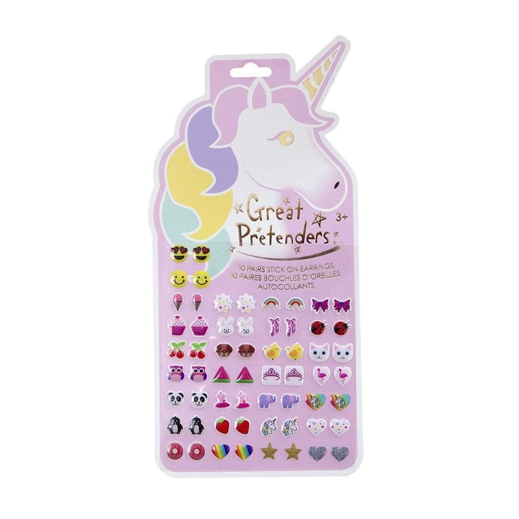 Unicorn Sticker Earrings, 30 Pairs - Elegant Mommy