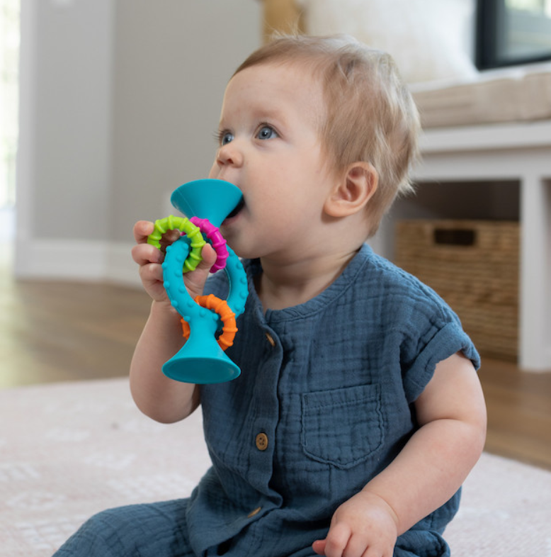 Fat Brain Toys Pip Squigz Loops - Teal - Elegant Mommy