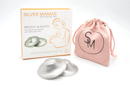 Silver Nursing Cups - Elegant Mommy