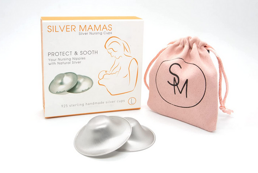 Silver Nursing Cups - Elegant Mommy