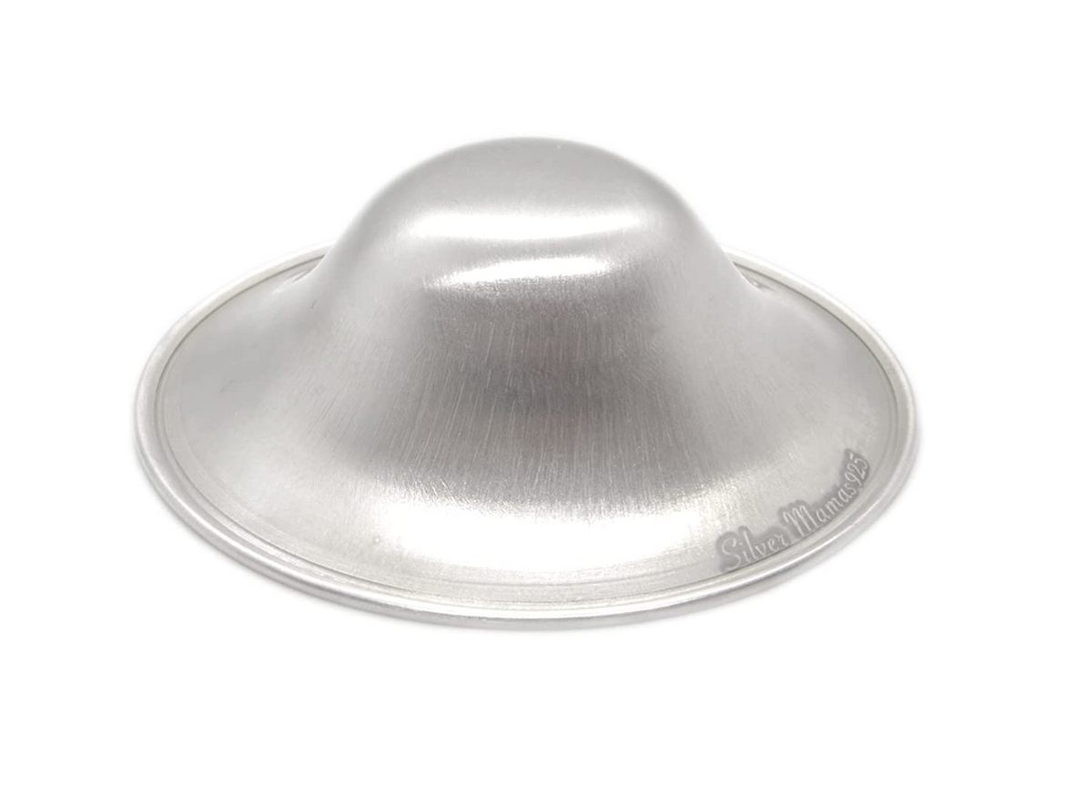 [4 Cups] Silver Nursing Cups to Soothe Sore or Cracked Nipples - Comfy  Nipple Shields for Nursing Newborn - Reusable Silver Nipple Protector for