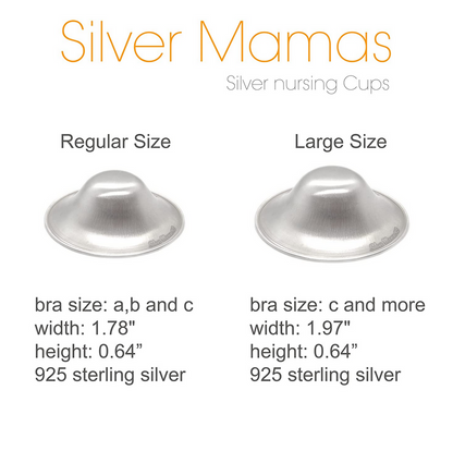 Silver Nursing Cups - Elegant Mommy